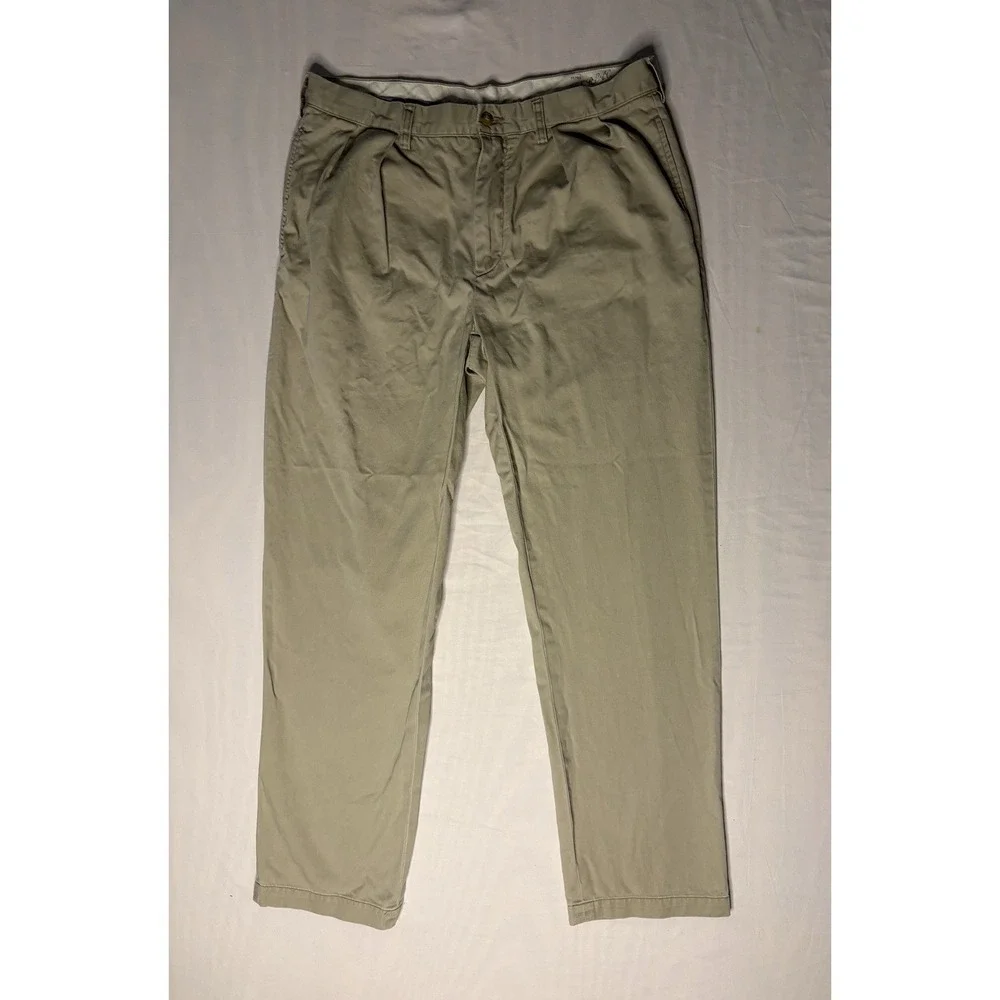 Polo Ralph Lauren Chino Pants Men's Size 35x32 Beige Flat Front Straight Leg